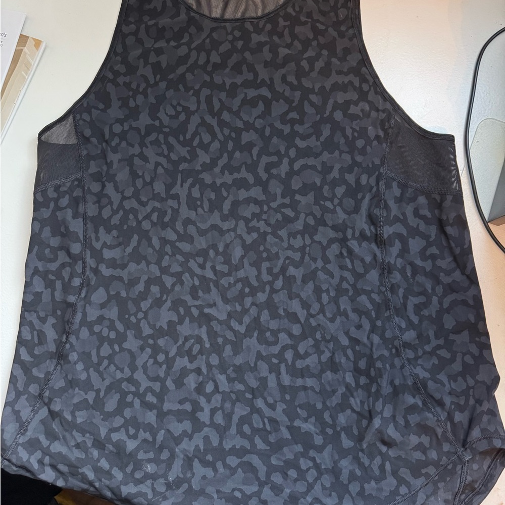 Lululemon Athletica Charcoal Camo and Purple Floral Tank Tops